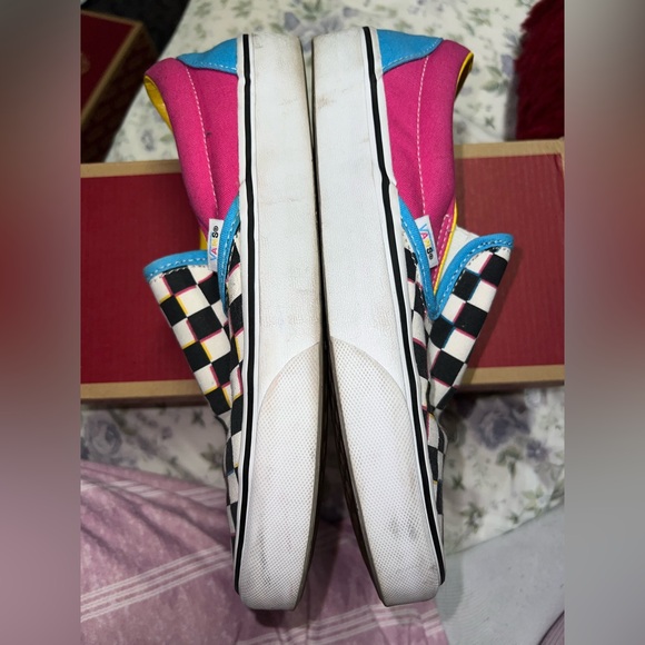 Vans CMYK crazy check slip ons - Picture 3 of 7